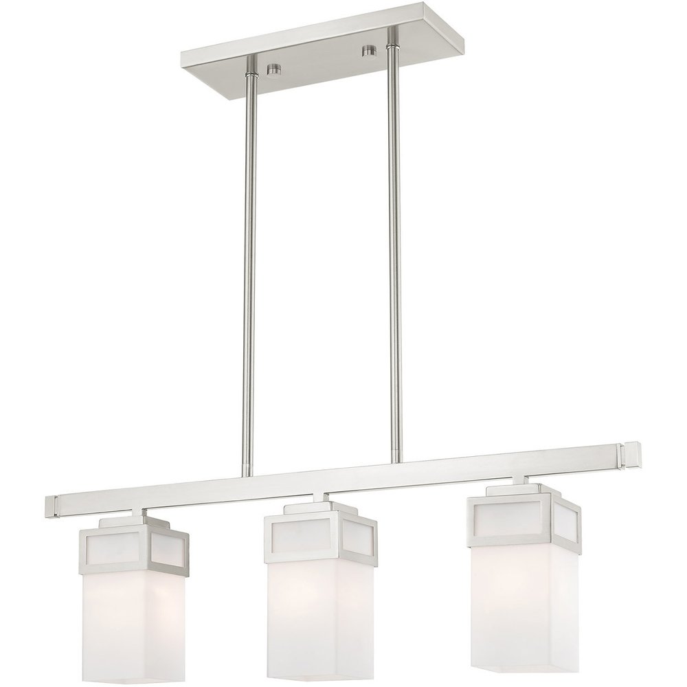 Three Light Dimmable Chandelier With Shades