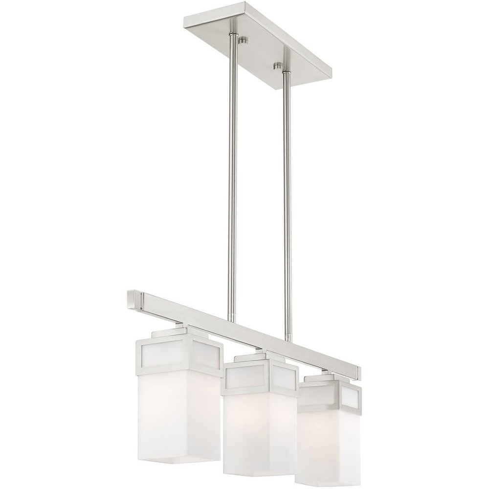 Three Light Dimmable Chandelier With Shades