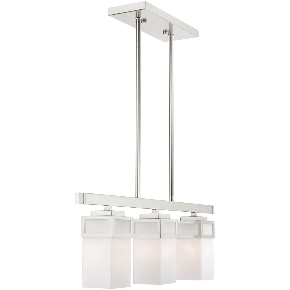 Three Light Dimmable Chandelier With Shades