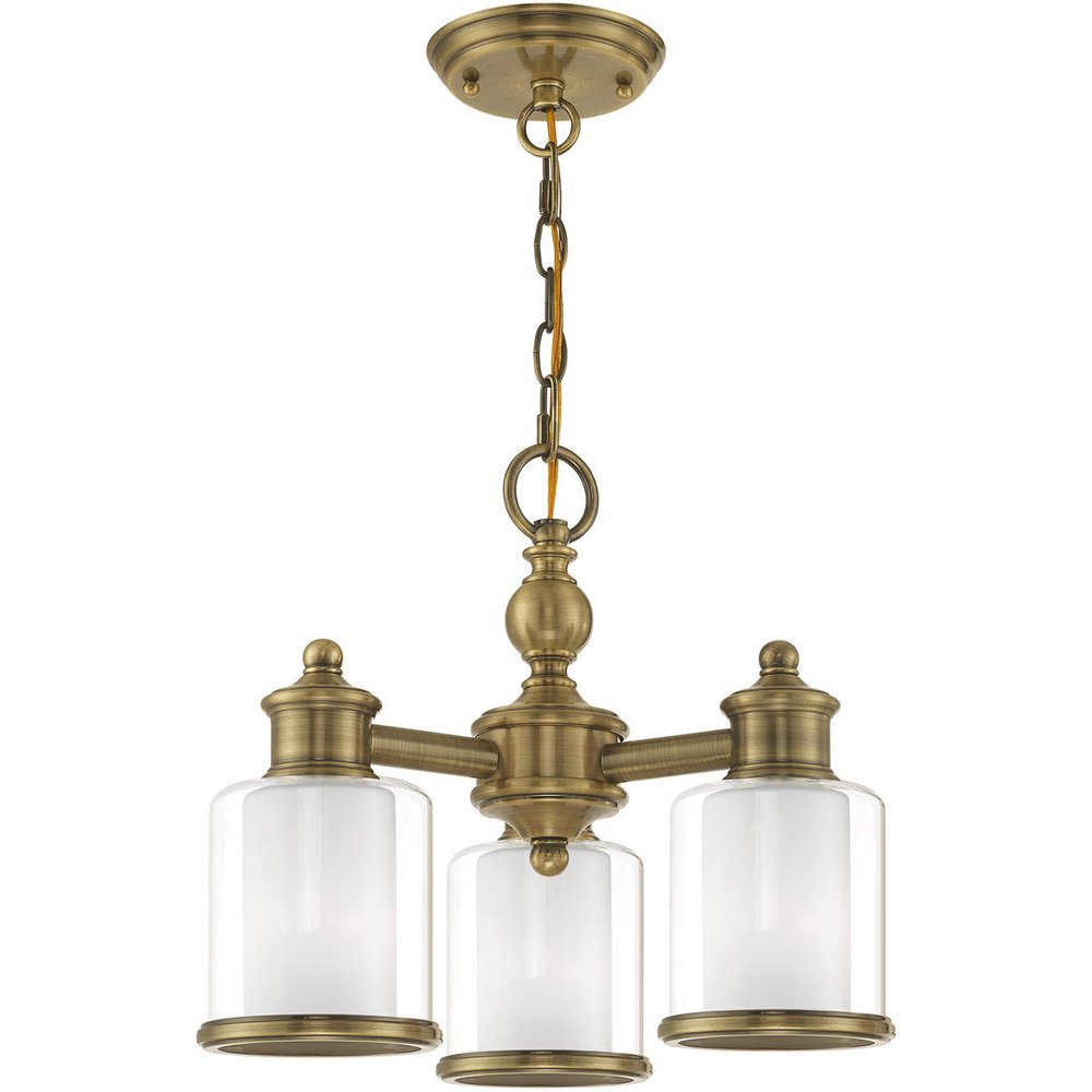Three Light Dimmable Chandelier With Shades