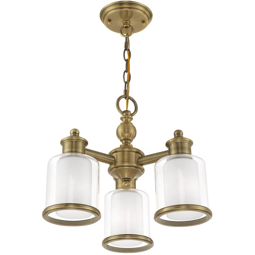 Three Light Dimmable Chandelier With Shades