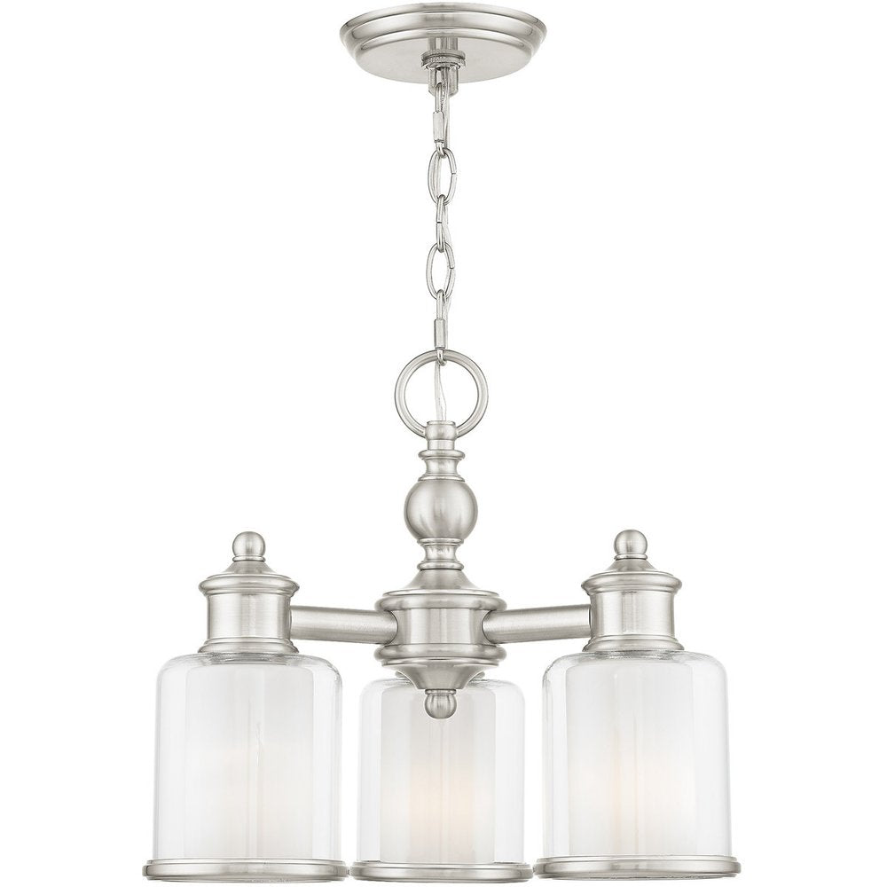Three Light Dimmable Chandelier With Shades