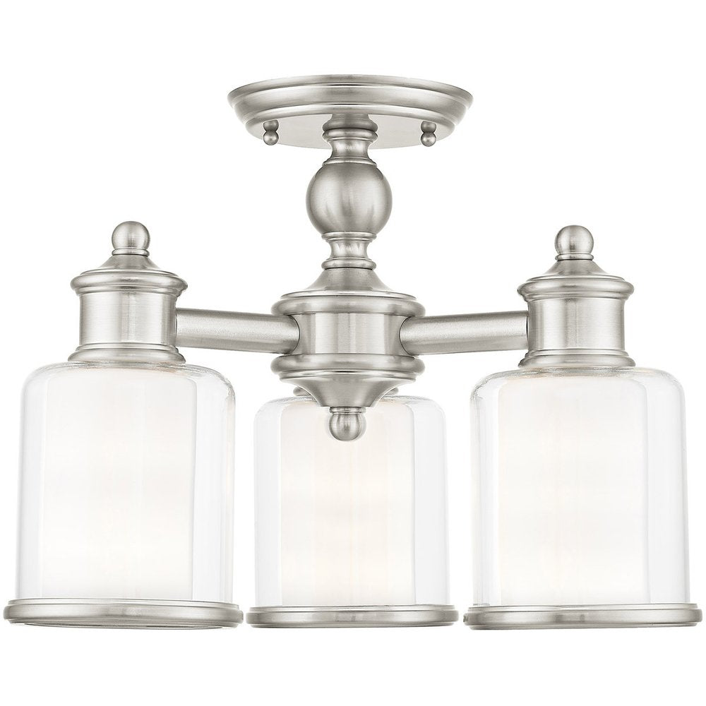 Three Light Dimmable Chandelier With Shades