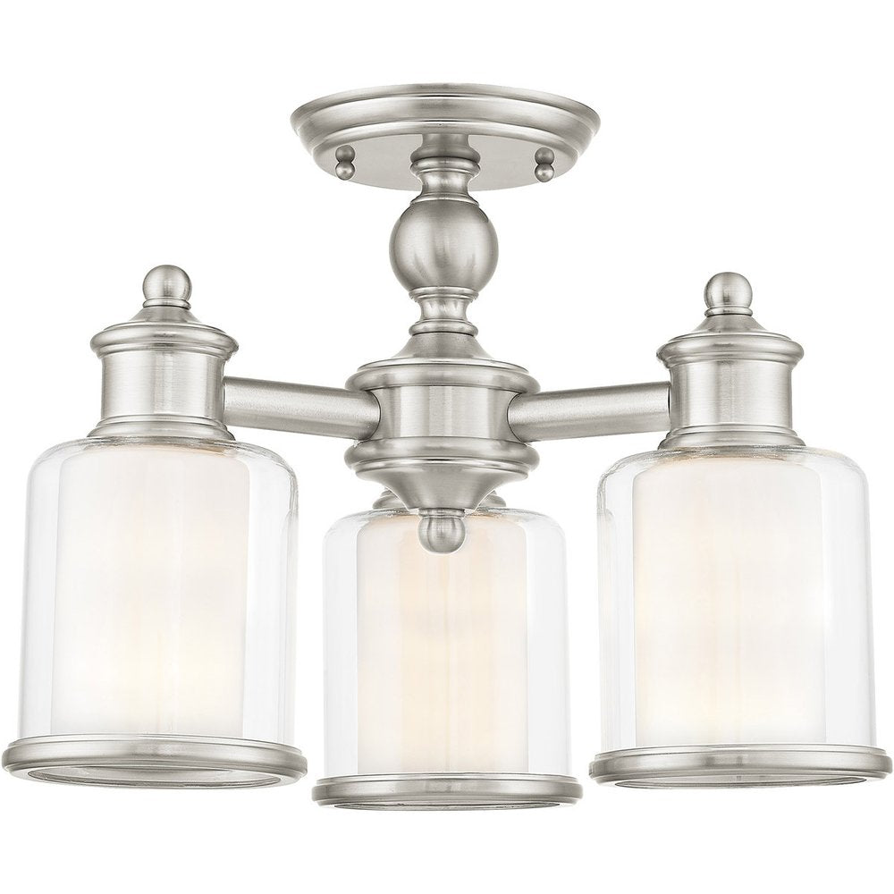 Three Light Dimmable Chandelier With Shades
