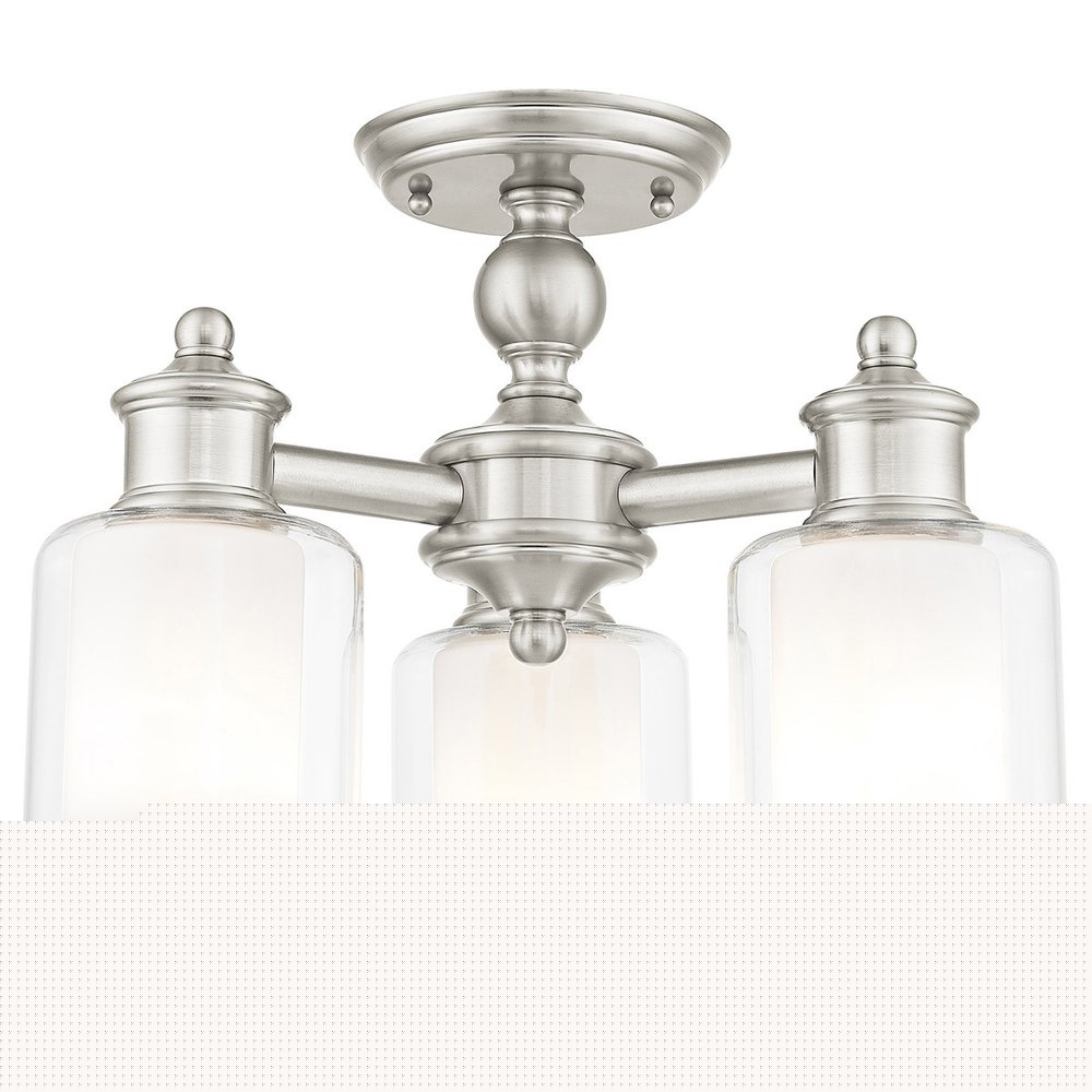 Three Light Dimmable Chandelier With Shades