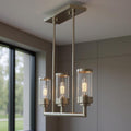 Three Light Dimmable Chandelier With Shades