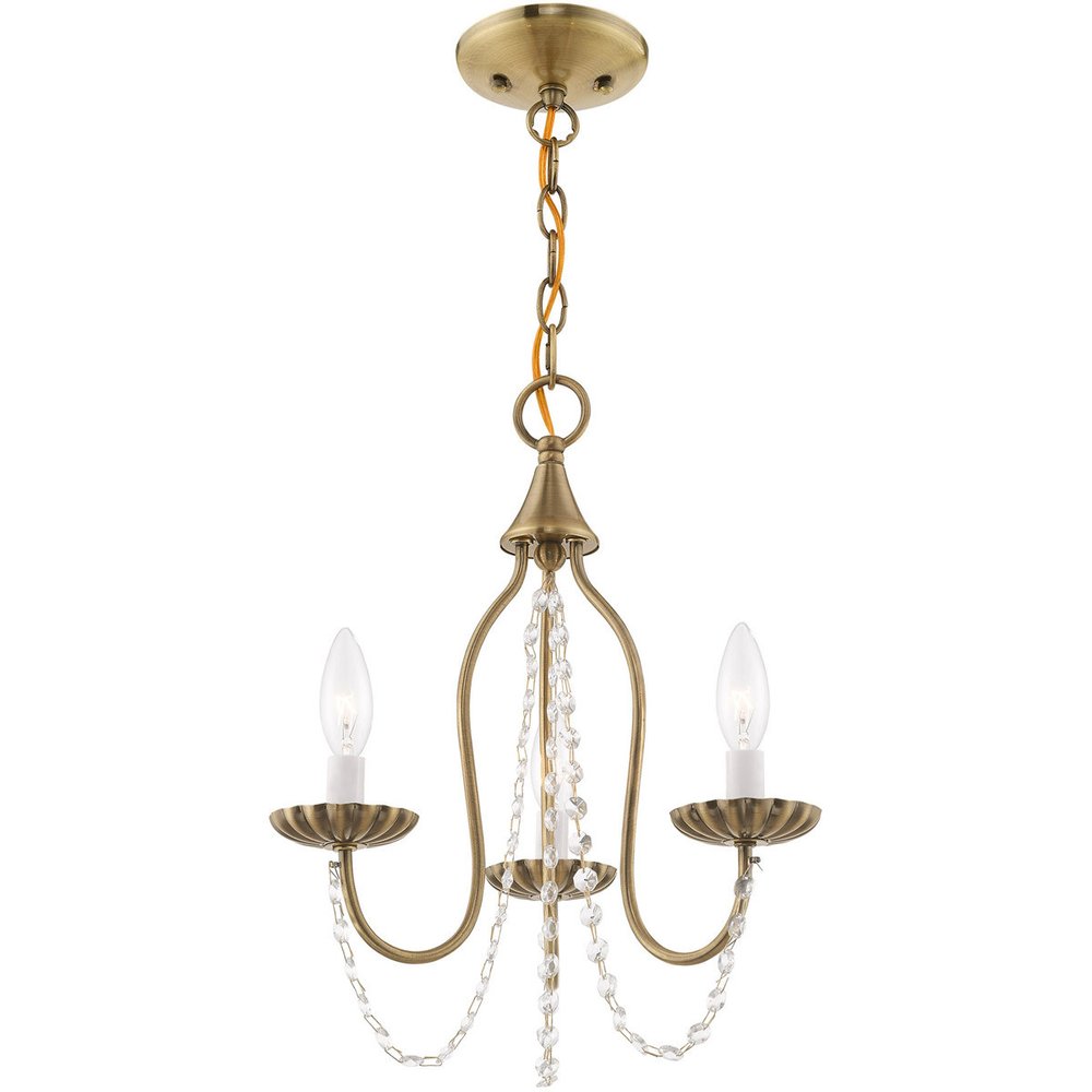 Three Light Dimmable Chandelier With Shades