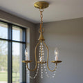 Three Light Dimmable Chandelier With Shades