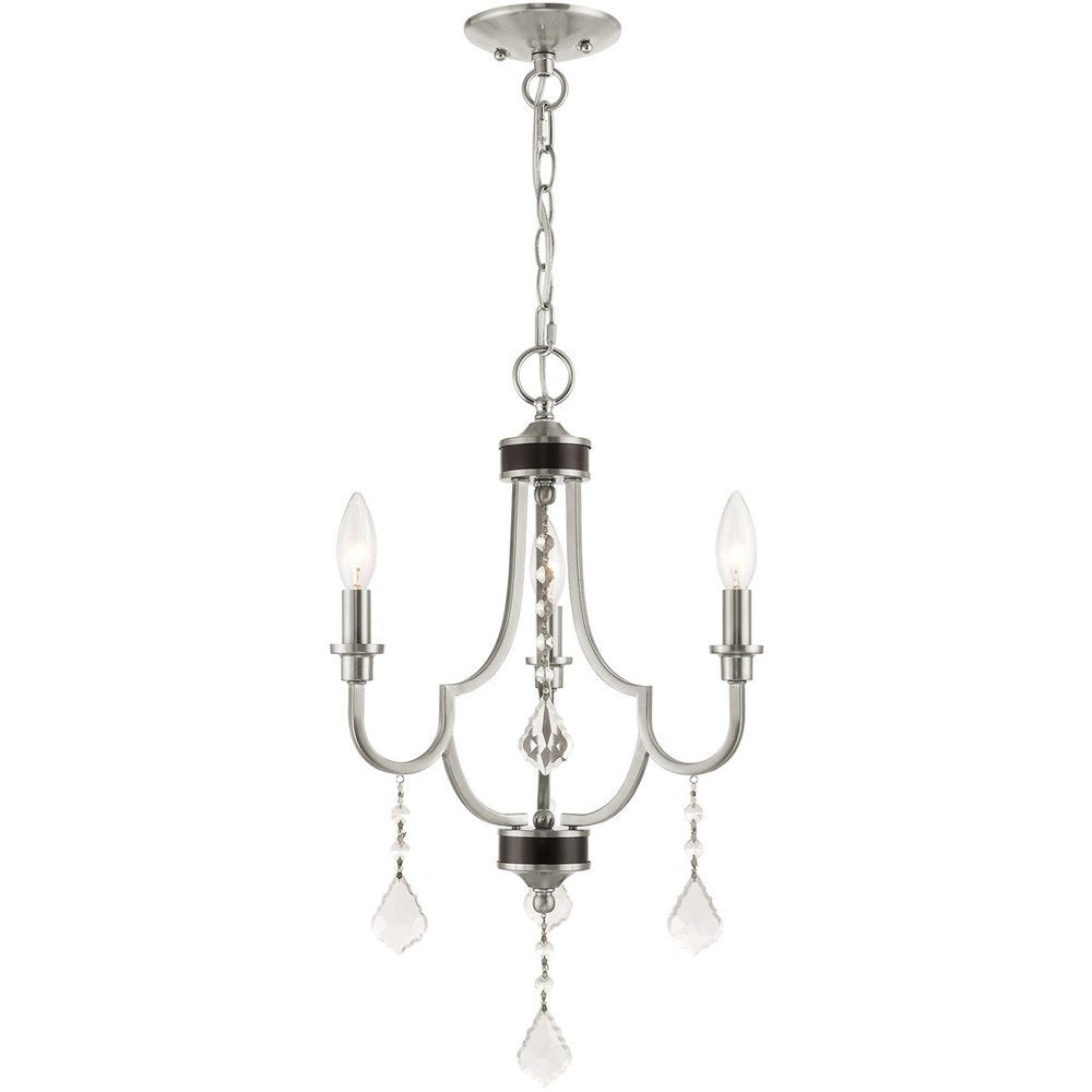 Three Light Dimmable Chandelier With Shades