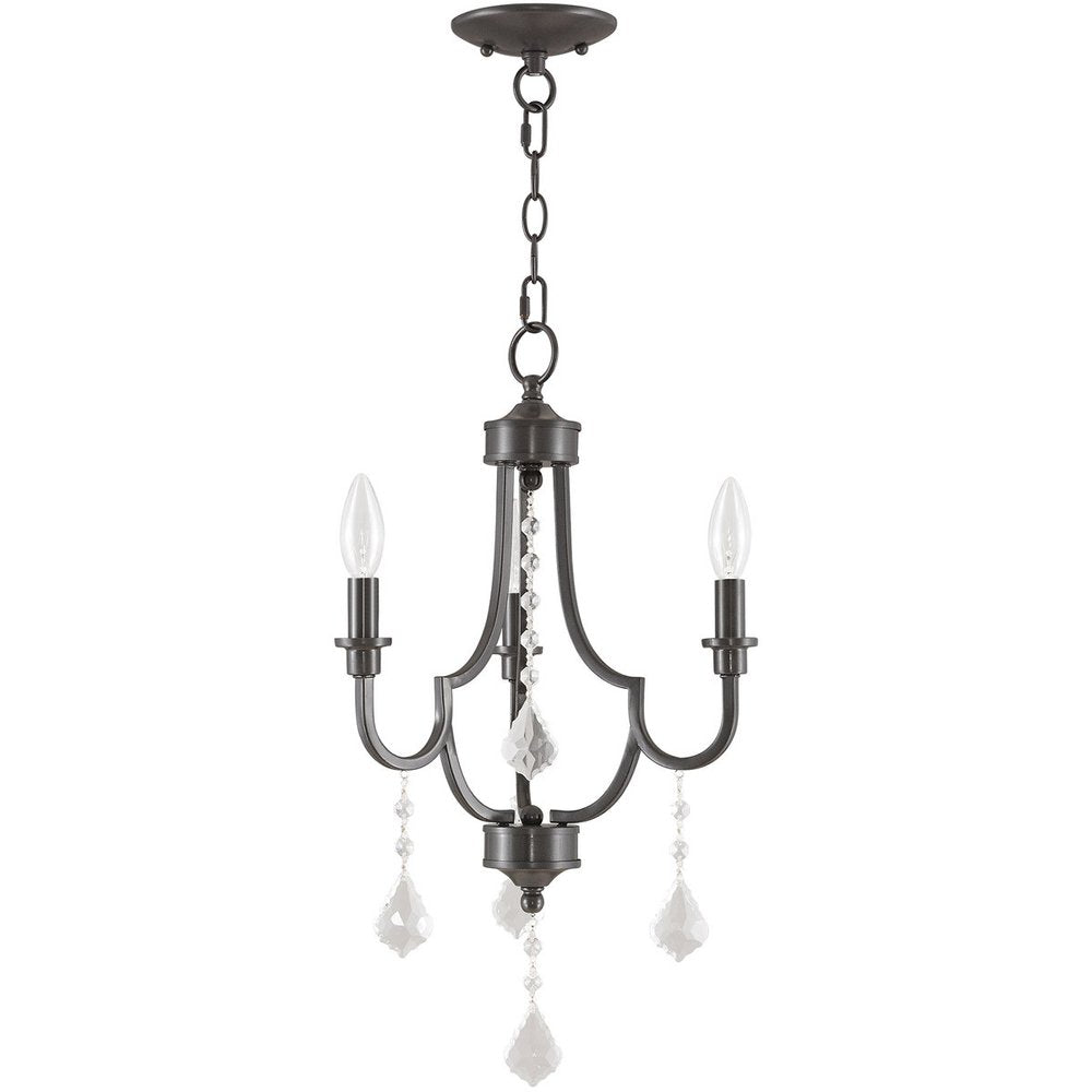 Three Light Dimmable Chandelier With Shades