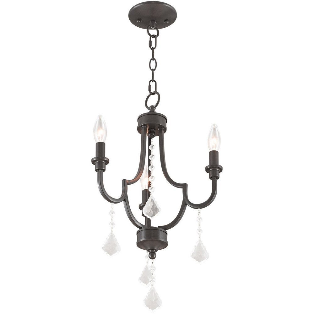 Three Light Dimmable Chandelier With Shades