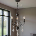 Three Light Dimmable Chandelier With Shades