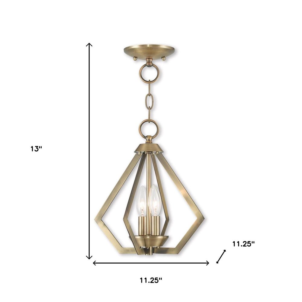 Two Light Dimmable Chandelier With Shades