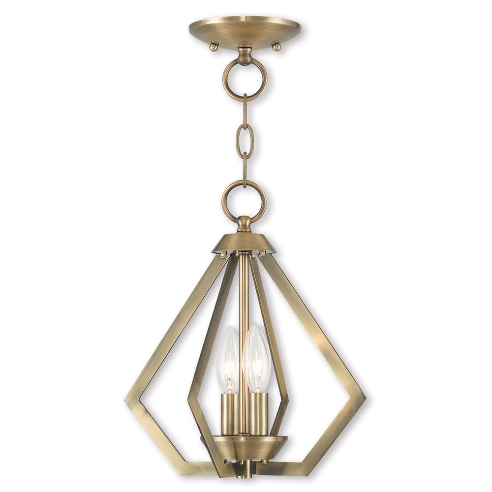 Two Light Dimmable Chandelier With Shades