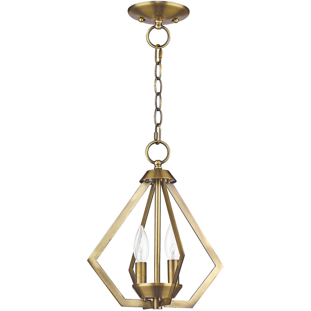 Two Light Dimmable Chandelier With Shades