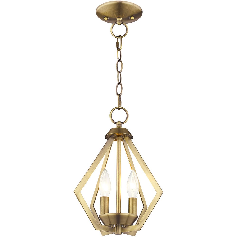 Two Light Dimmable Chandelier With Shades