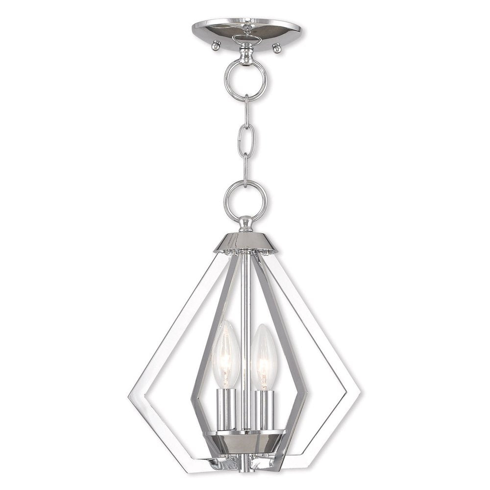 Two Light Dimmable Chandelier With Shades