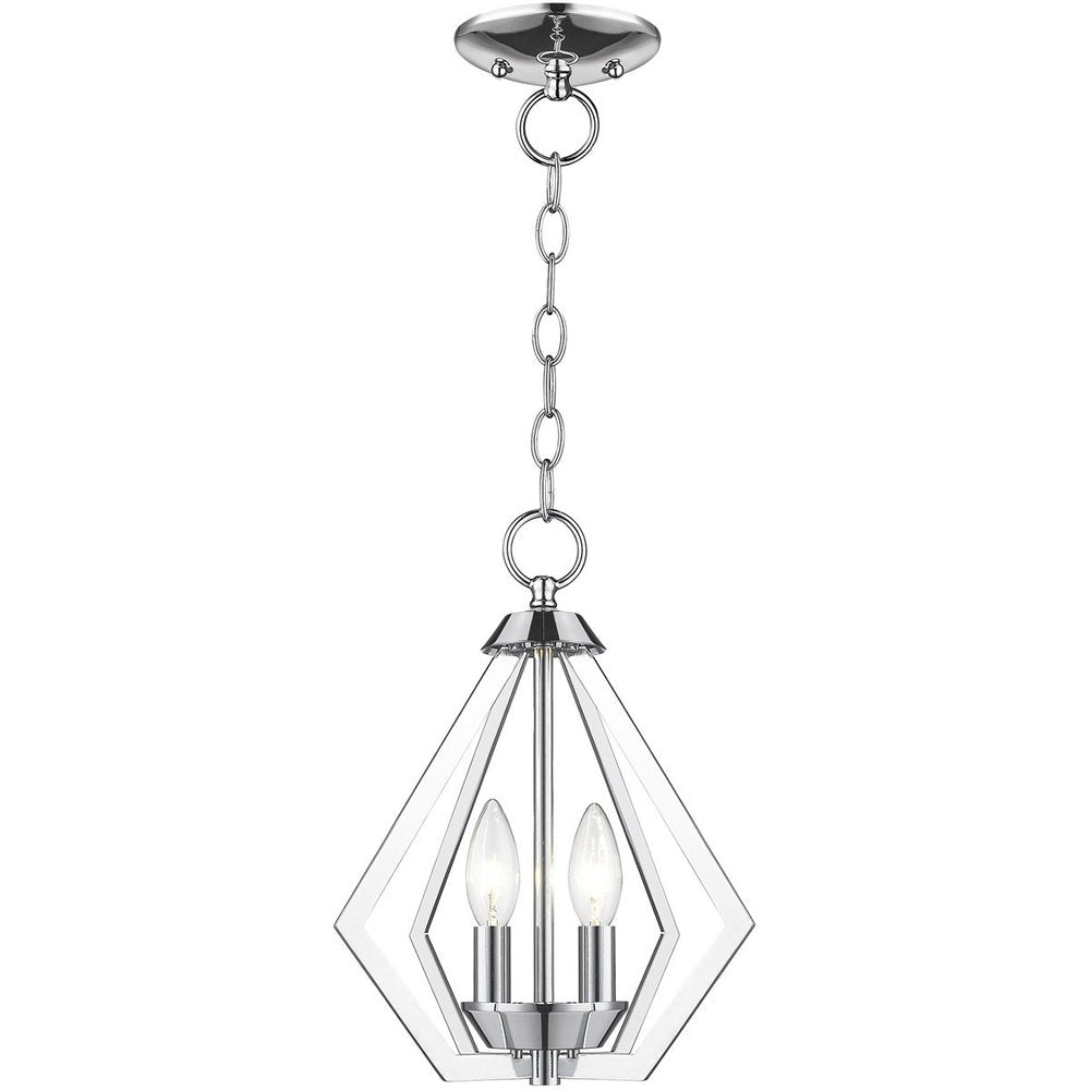 Two Light Dimmable Chandelier With Shades