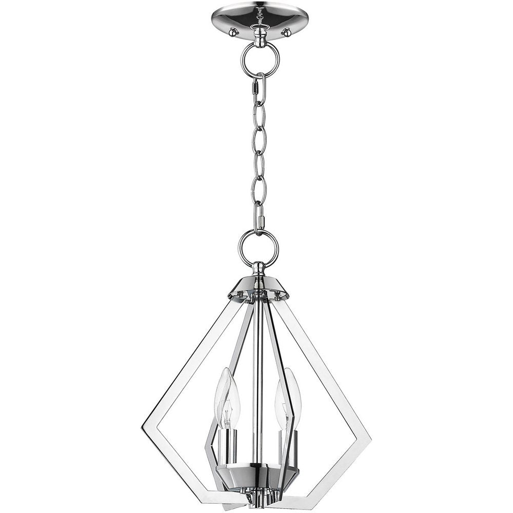 Two Light Dimmable Chandelier With Shades