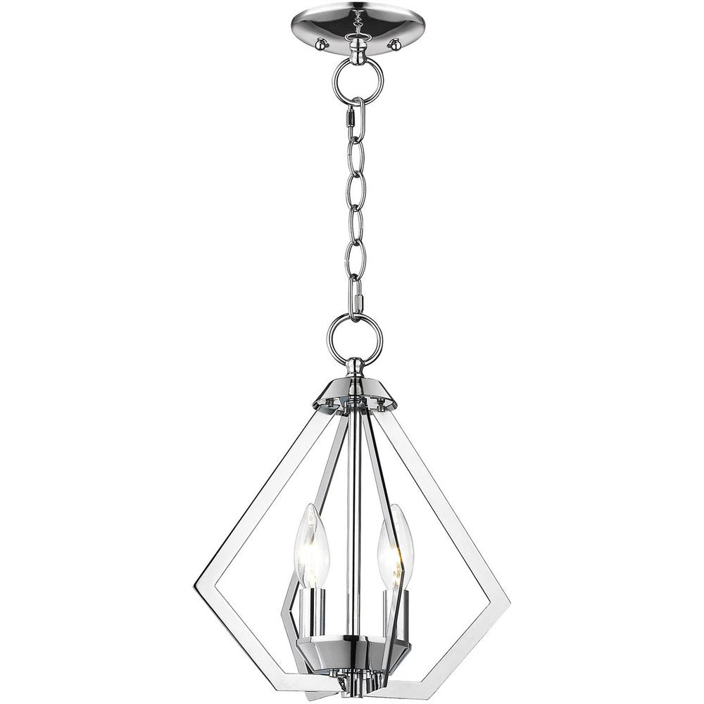 Two Light Dimmable Chandelier With Shades