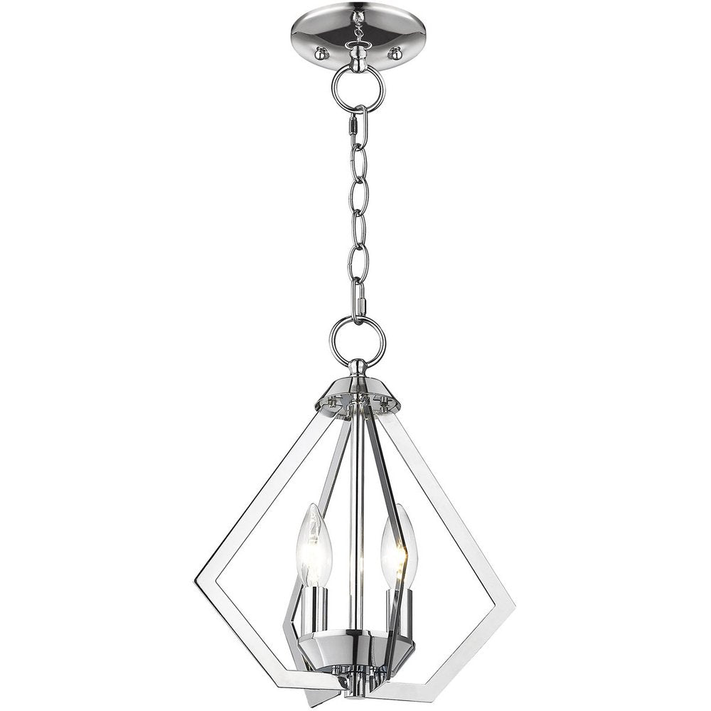 Two Light Dimmable Chandelier With Shades