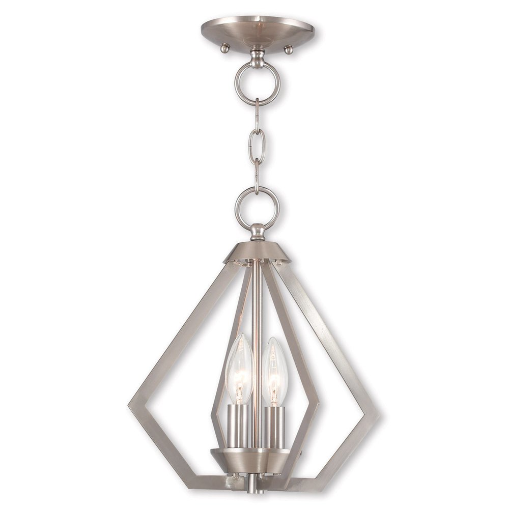 Two Light Dimmable Chandelier With Shades