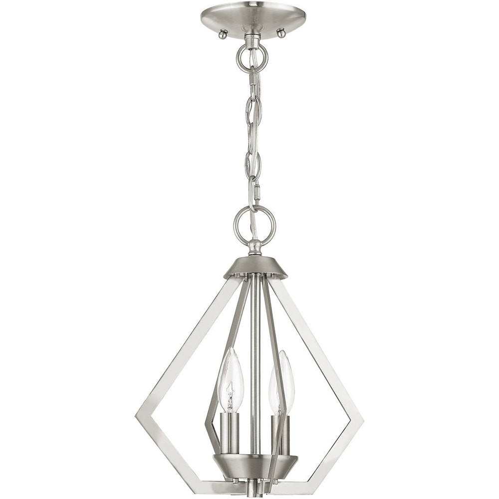Two Light Dimmable Chandelier With Shades