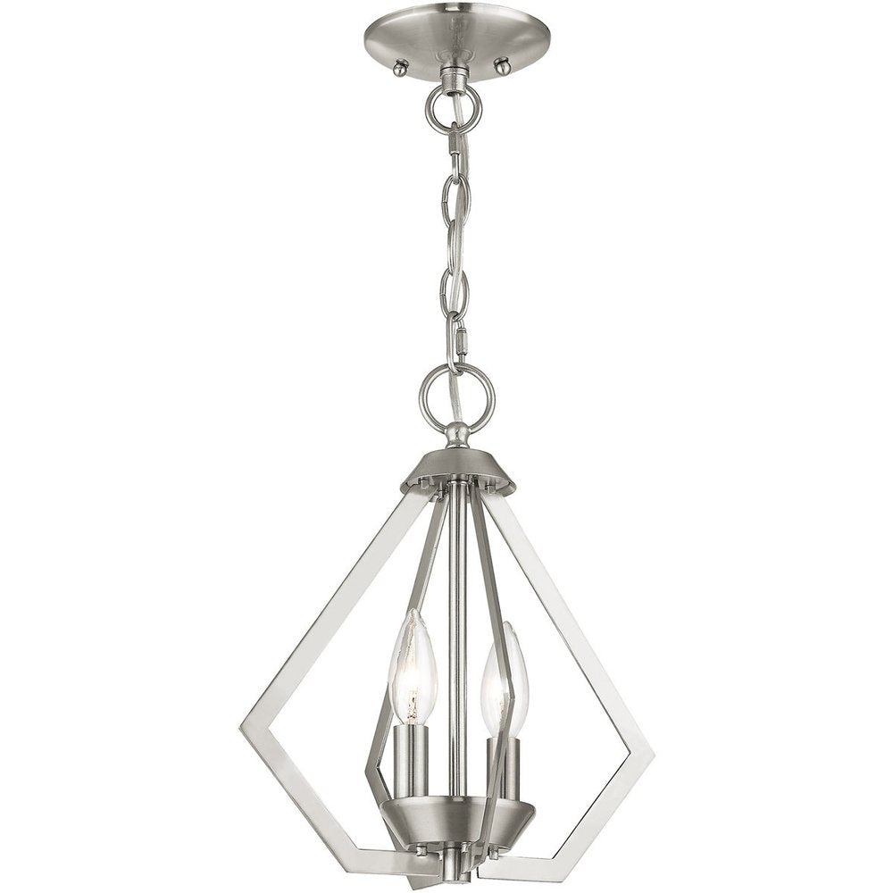 Two Light Dimmable Chandelier With Shades