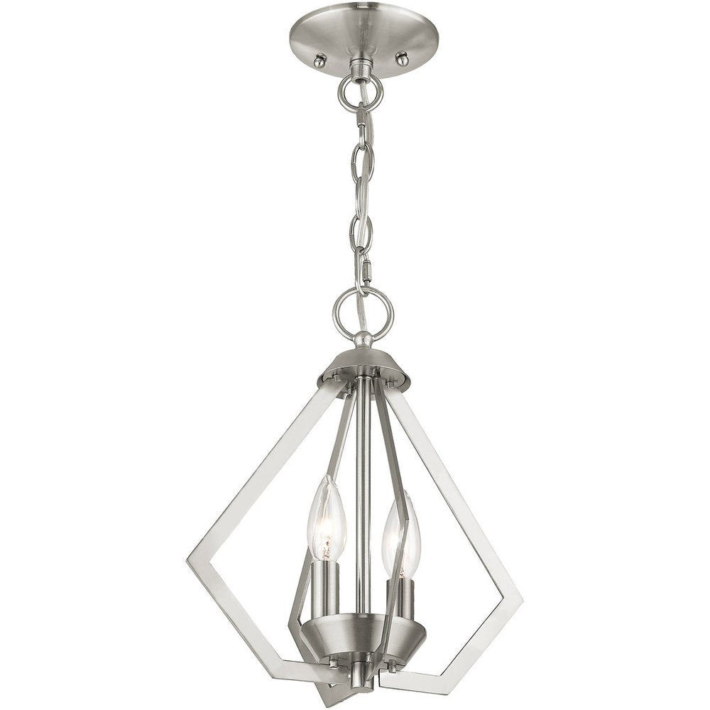 Two Light Dimmable Chandelier With Shades