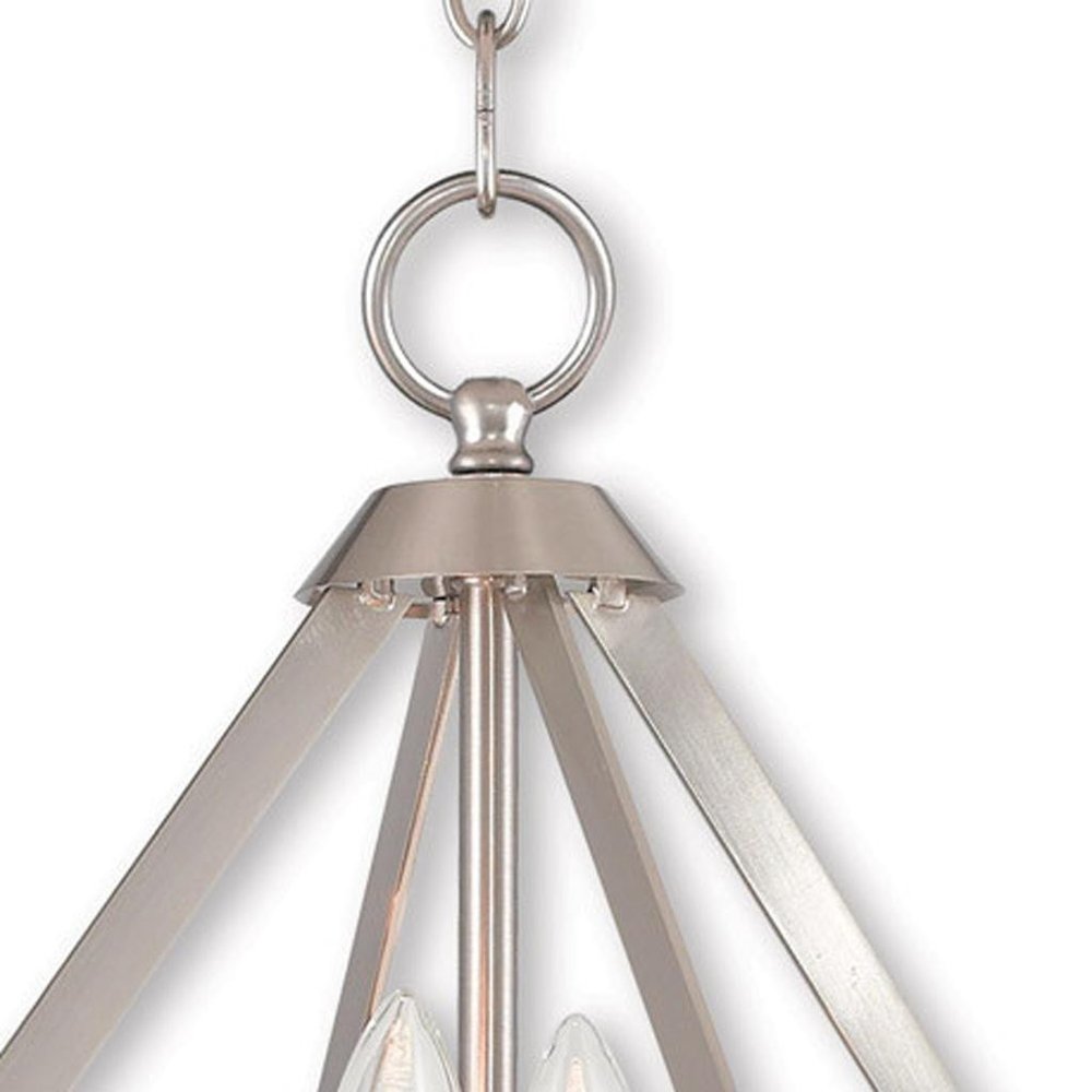 Two Light Dimmable Chandelier With Shades