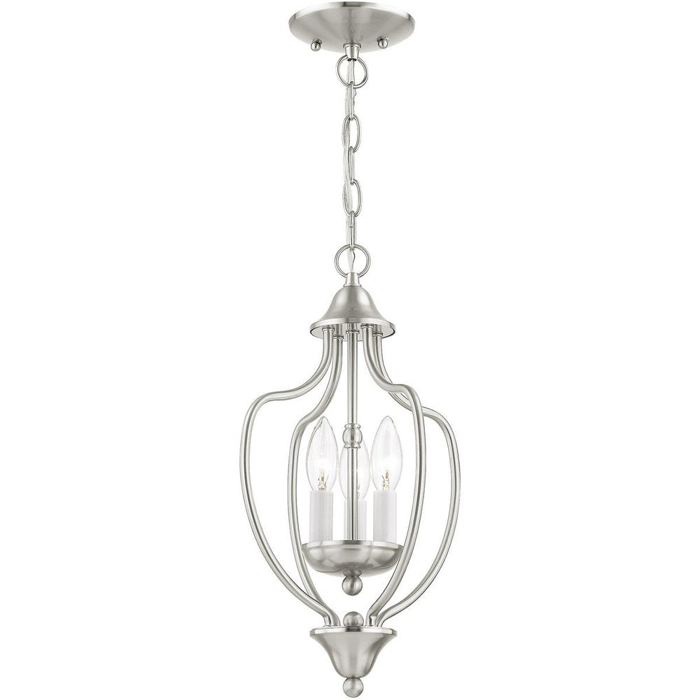 Three Light Dimmable Chandelier With Shades
