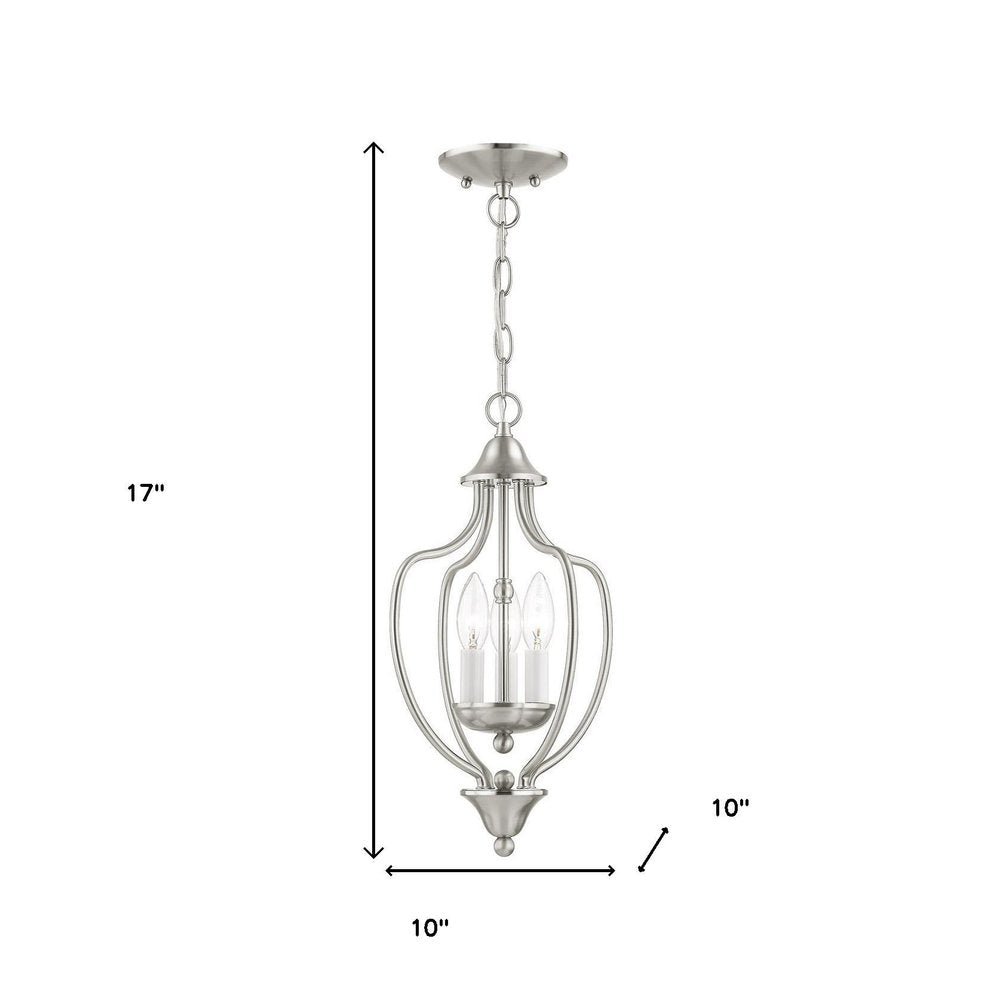 Three Light Dimmable Chandelier With Shades