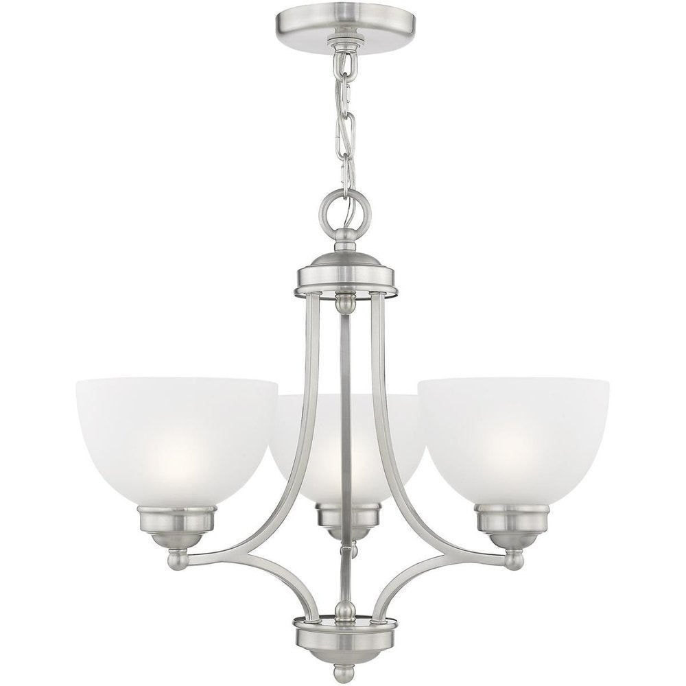 Three Light Dimmable Chandelier With Shades