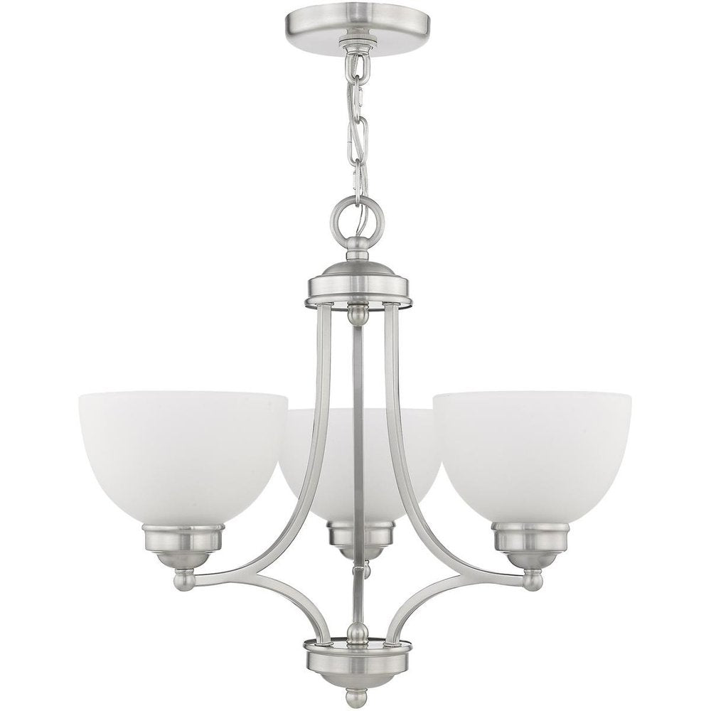 Three Light Dimmable Chandelier With Shades