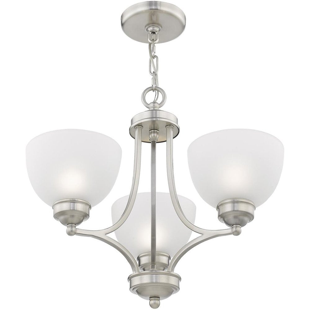 Three Light Dimmable Chandelier With Shades