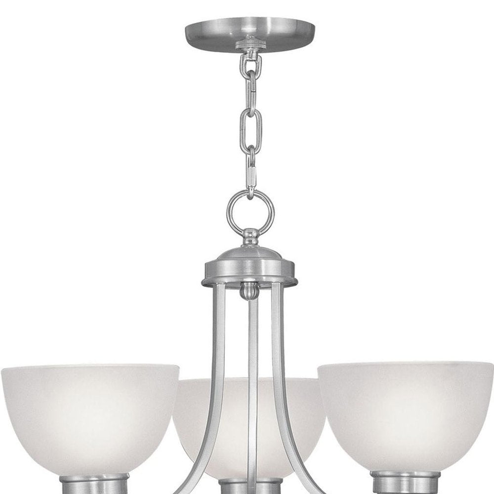 Three Light Dimmable Chandelier With Shades
