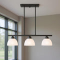 Three Light Dimmable Chandelier With Shades