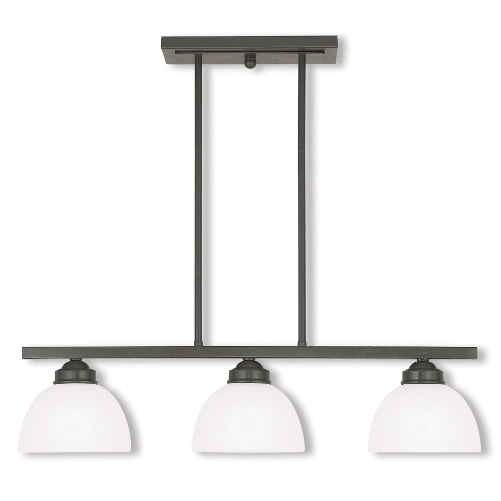 Three Light Dimmable Chandelier With Shades