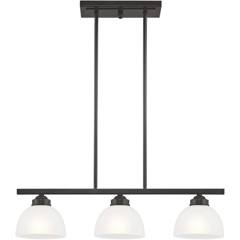 Three Light Dimmable Chandelier With Shades