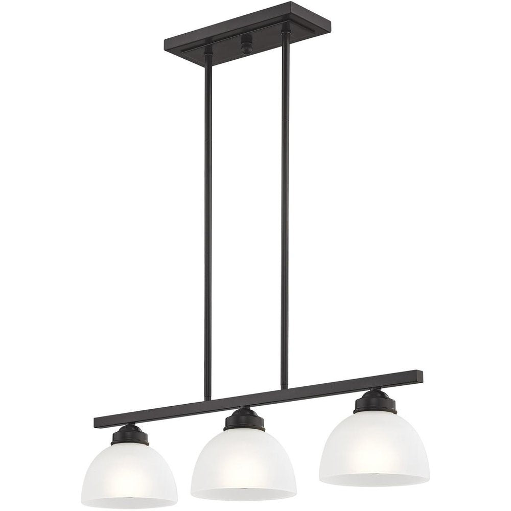 Three Light Dimmable Chandelier With Shades