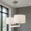 Two Light Dimmable Chandelier With Shades