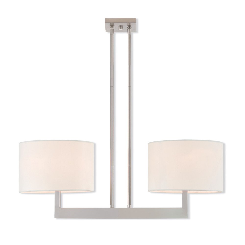 Two Light Dimmable Chandelier With Shades