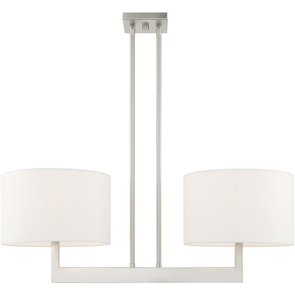 Two Light Dimmable Chandelier With Shades
