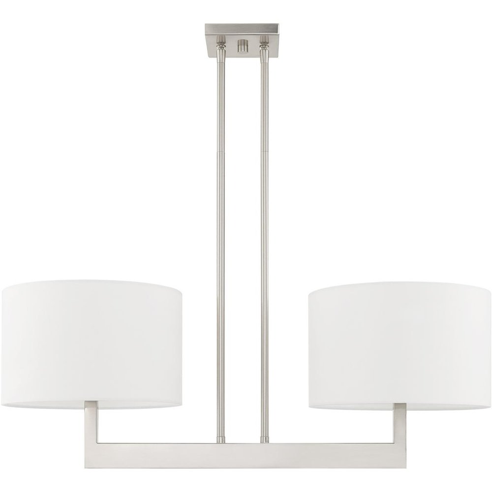 Two Light Dimmable Chandelier With Shades