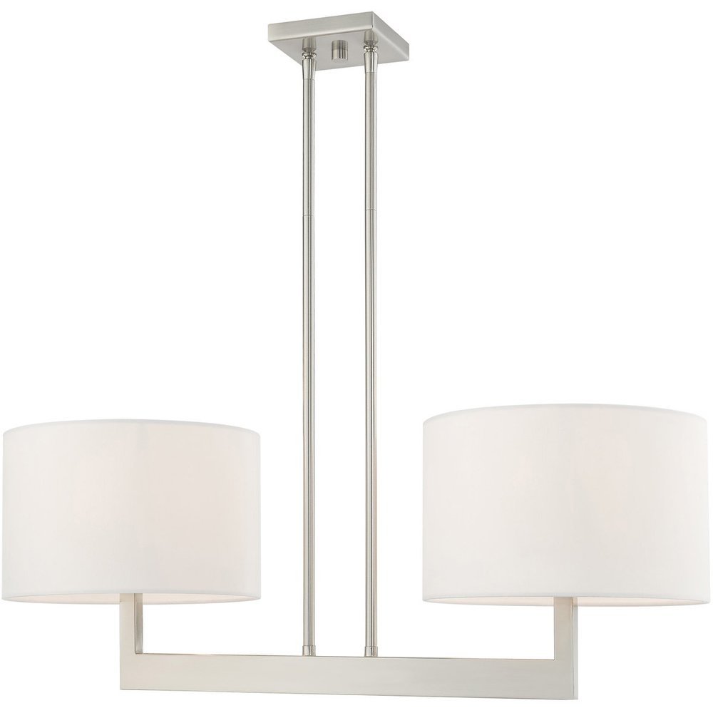Two Light Dimmable Chandelier With Shades