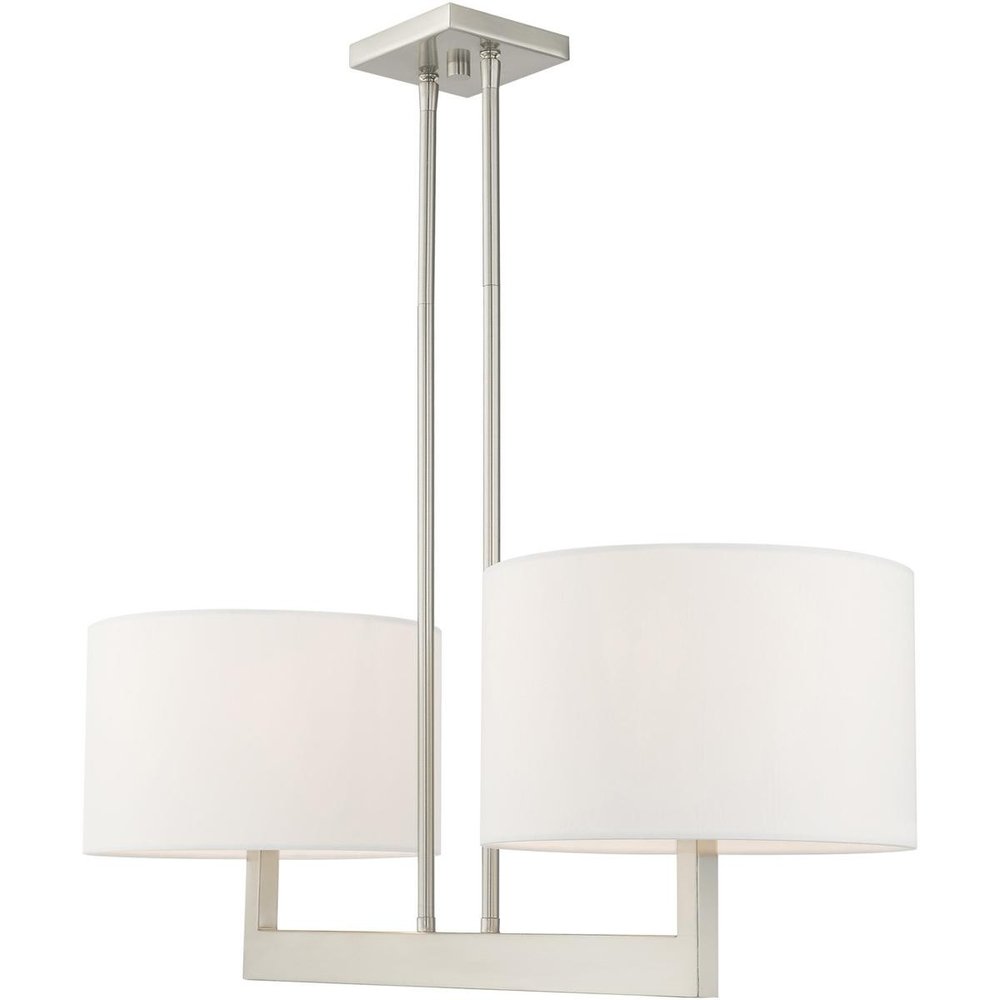 Two Light Dimmable Chandelier With Shades