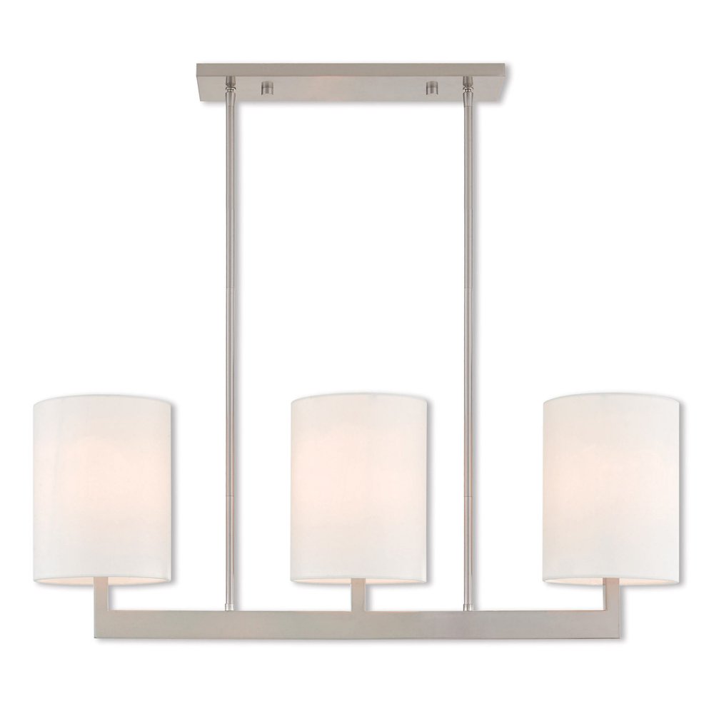 Three Light Dimmable Chandelier With Shades