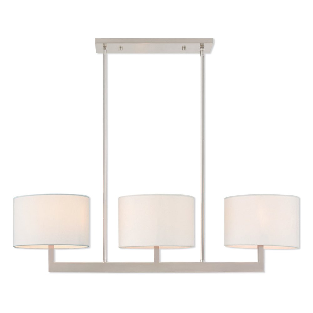 Three Light Dimmable Chandelier With Shades