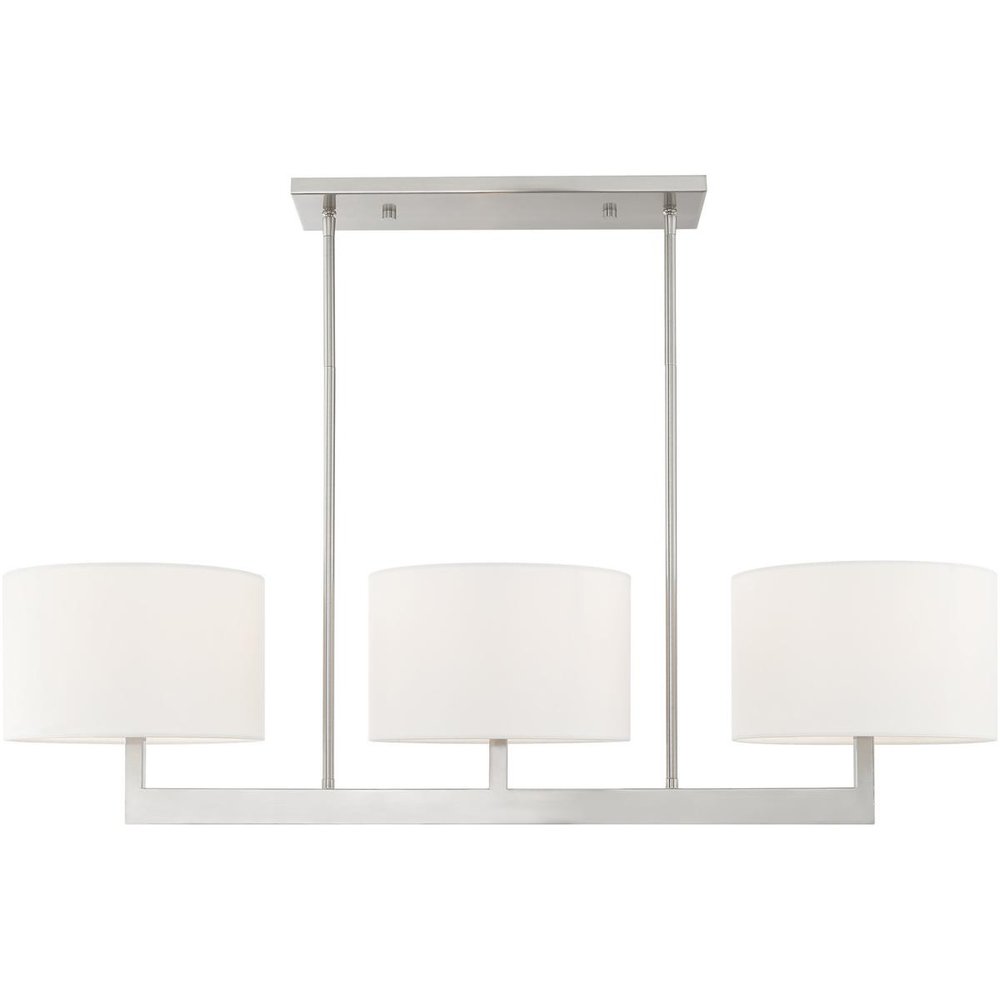 Three Light Dimmable Chandelier With Shades