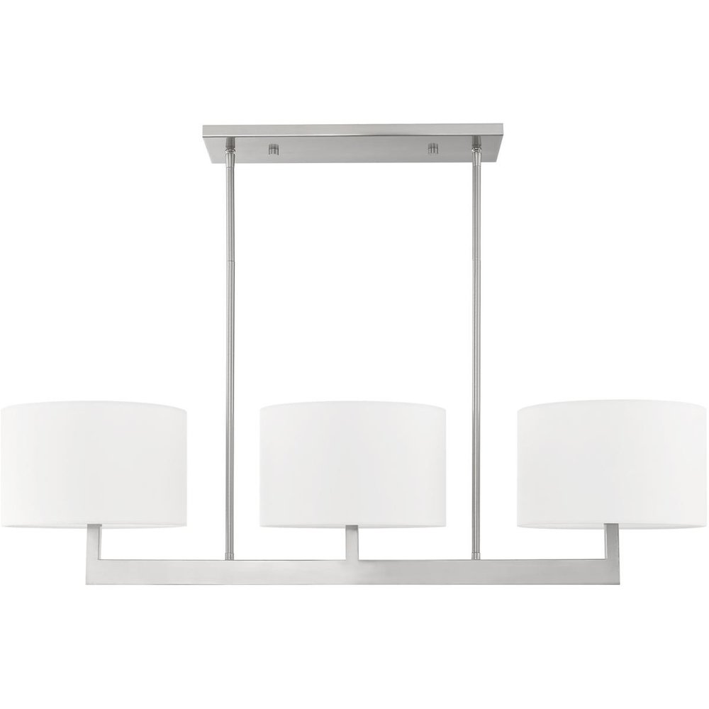 Three Light Dimmable Chandelier With Shades